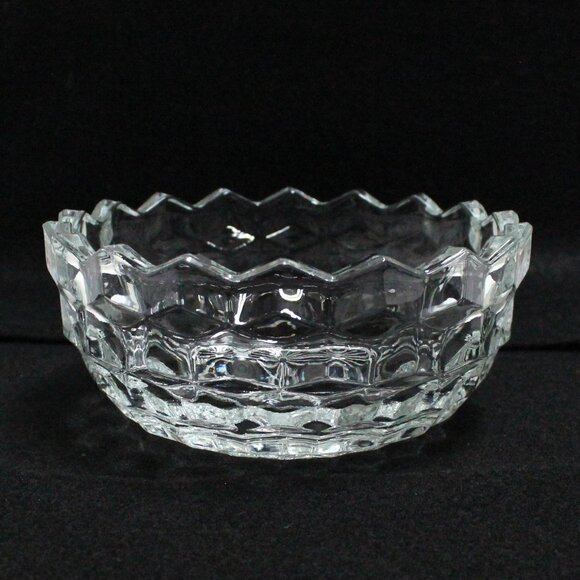 Vintage Homco 2 Piece Clear Glass Patterned Candle Holder - No Box - Picture 7 of 16